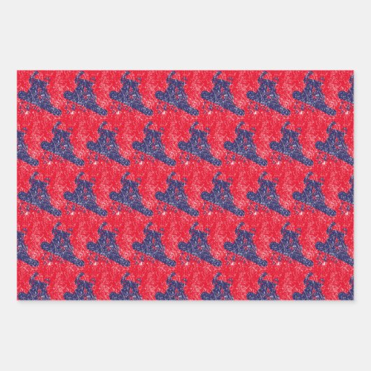 Snowboarder hoog op een helling inpakpapier vel (Voorkant 2)