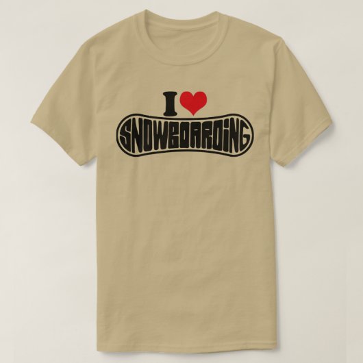 Snowboarder I Love Snowboarding Snowboard T-shirt (Design voorkant)