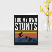 Snowboarder Ik doe mijn eigen stunts snowboarden k Kaart (Gele Bloem)