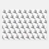 Snowboarder in Camouflage Gray Inpakpapier Vel (Voorkant 2)