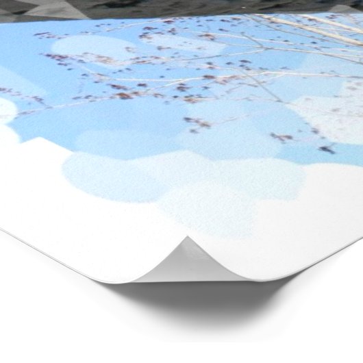 Snowboarder in de Druk SNow Poster (Hoek)