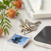 Snowboarder in de sneeuwSleutelhanger Sleutelhanger (Zijkant)