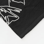 Snowboarder in den Bergen Fleece Deken (Hoek)