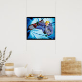 Snowboarder in Edgy Snowstorm Poster (Keuken)