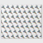Snowboarder in Psychedelic Zebra Print Cadeaupapier (Vlak)