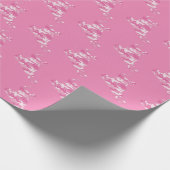 Snowboarder in roze Camouflage Cadeaupapier (Hoek)