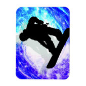 Snowboarder in Whiteout Magneet (Verticaal)