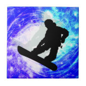 Snowboarder in Whiteout Tegeltje (Voorkant)