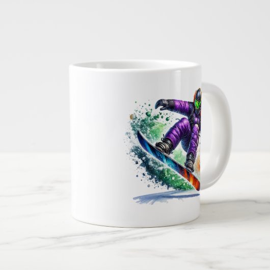 Snowboarder Jumbo Grote Koffiekop (Voorkant rechts)