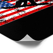 Snowboarder Jumping Amerikaanse vlag Snowboarden Poster (Hoek)