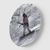 Snowboarder "just cruisin" Winter Sports Gift Grote Klok (Hoek)