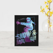 Snowboarder Kaart (Gele Bloem)