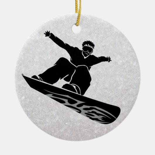 snowboarder keramisch ornament (Voorkant)
