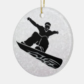 snowboarder keramisch ornament (Links)