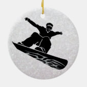 snowboarder keramisch ornament (Achterkant)