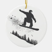 Snowboarder Keramisch Ornament (Voorkant)