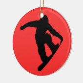 Snowboarder Keramisch Ornament (Links)