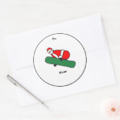 Snowboarder kerstcadeaus voor Snowboarder Ronde Sticker (Envelop)