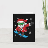 Snowboarder kerstkerstman Snowboard Snowbo Kaart (Voorkant)