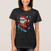 Snowboarder kerstkerstman Snowboard Snowbo T-shirt (Voorkant)