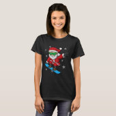 Snowboarder kerstkerstman Snowboard Snowbo T-shirt (Voorkant volledig)