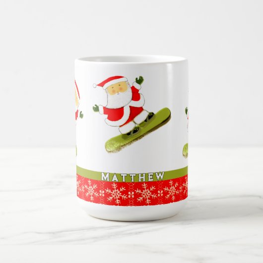 Snowboarder Kerstmis Koffiemok (Center)