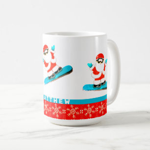 Snowboarder Kerstmis Koffiemok