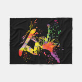 Snowboarder Kleurrijk Snowboard Snowboarden 12 Fleece Deken (Voorkant (Horizontaal))