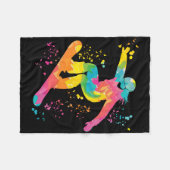Snowboarder Kleurrijk Snowboard Snowboarden 22 Fleece Deken (Voorkant (Horizontaal))