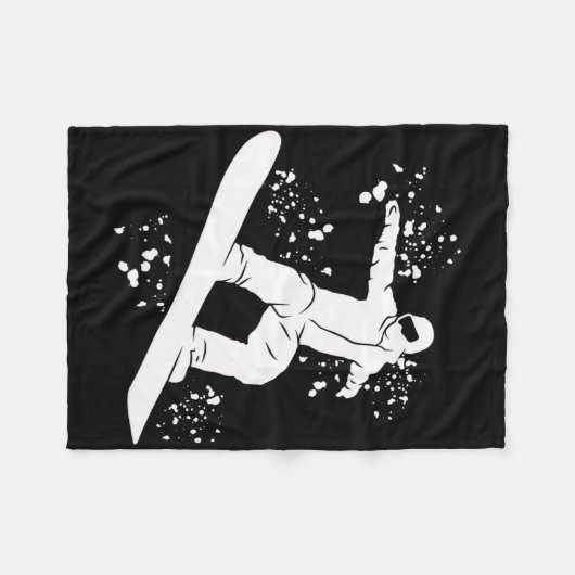 Snowboarder Kleurrijk Snowboard Snowboarden 2 Fleece Deken (Voorkant (Horizontaal))