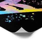 Snowboarder Kleurrijke Snowboard Snowboarden &#; Poster (Hoek)