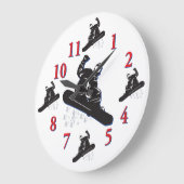 Snowboarder-klok - De tijd tot sneeuwboarder Grote Klok (Hoek)
