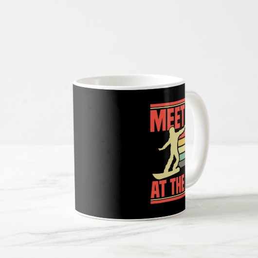 Snowboarder levert skipiste Gear Vacation Snowb Koffiemok (Voorkant rechts)