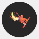 Snowboarder Life Snowboarding Fan Extreme Winter S Ronde Sticker (Voorkant)