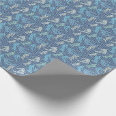 Snowboarder lijnen cadeaupapier (Hoek)