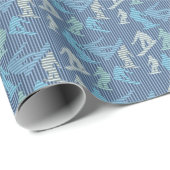 Snowboarder lijnen cadeaupapier (Rol Hoek)