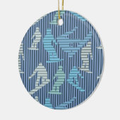 Snowboarder lijnen keramisch ornament (Links)