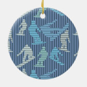 Snowboarder lijnen keramisch ornament (Achterkant)