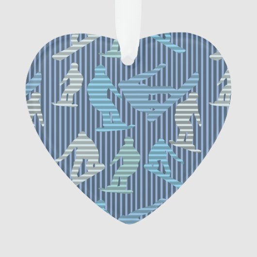 Snowboarder lijnen ornament (voorkant)