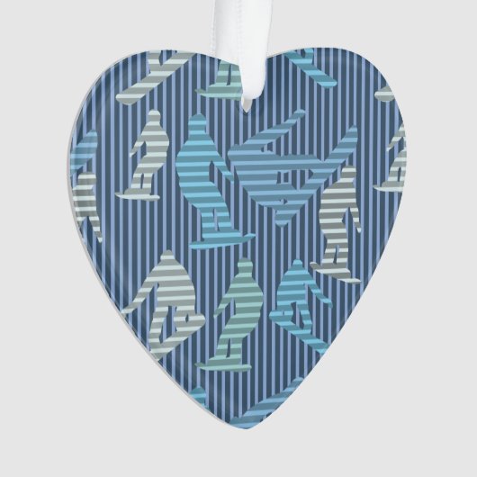 Snowboarder lijnen ornament (voorkant)