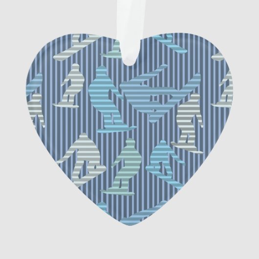 Snowboarder lijnen ornament (achterkant)