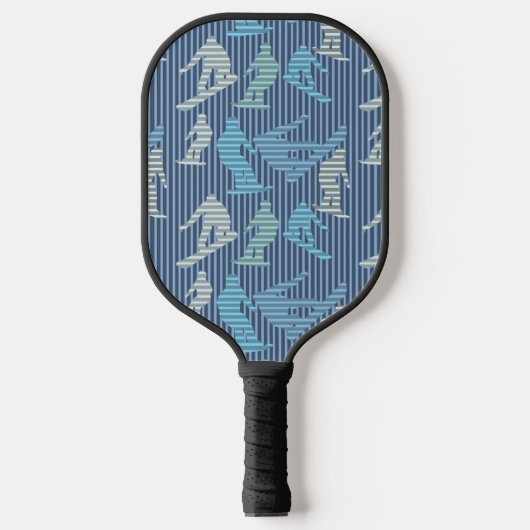 Snowboarder lijnen pickleball paddle (Voorkant)