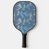 Snowboarder lijnen pickleball paddle (Achterkant)