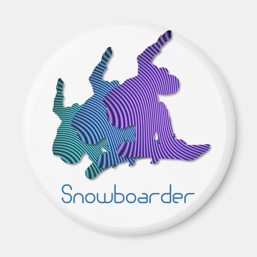 Snowboarder Logo magneet (Voorkant)
