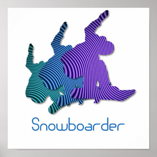 Snowboarder Logo Print