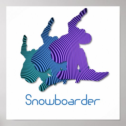 Snowboarder Logo Print (Voorkant)