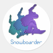 Snowboarder Logo Stickers (Voorkant)