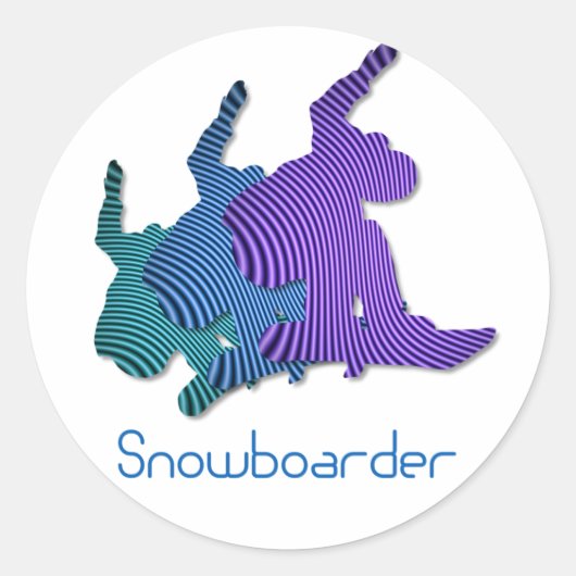 Snowboarder Logo Stickers (Voorkant)