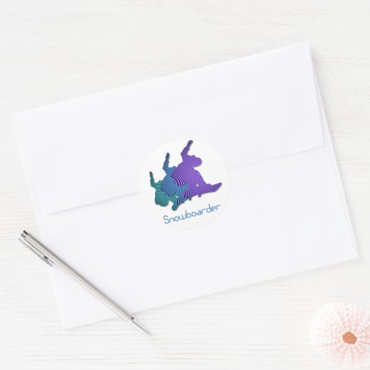 Snowboarder Logo Stickers (Envelop)