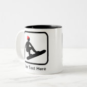  Snowboarder-Logo Tweekleurige Koffiemok (Voorkant links)